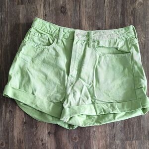 Green Checkered Women's Shorts